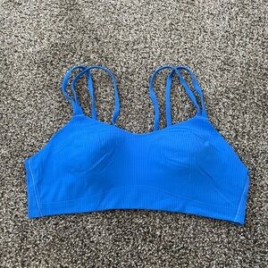 Lululemon Blue Ribbed Sports Bra